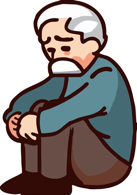 Old person is lonely png graphic clipart design 23258255 PNG