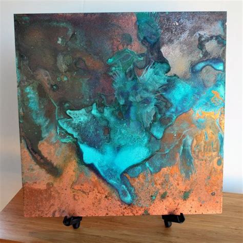 Copper artwork, Patina art, Copper painting