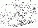 Skiing Coloring Pages  Coloring Home sketch template