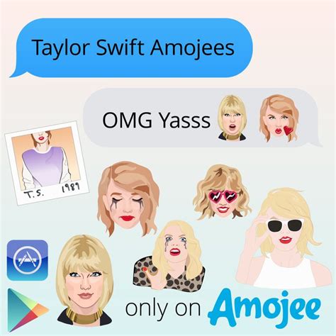 Taylor Swift #emoji! YAAASSS! Tons of other celebrity emoji too! Download our app and search ...