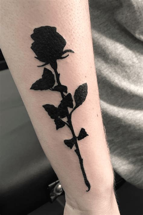 Rose Silhouette Tattoo
