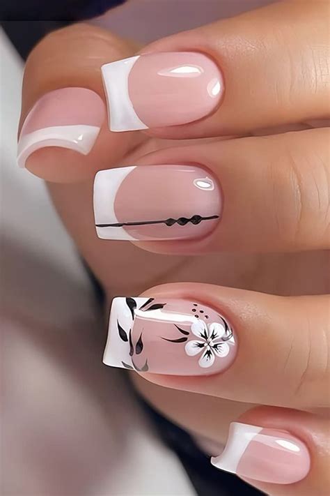 24+ Cute French White Tip Nail Designs 2023