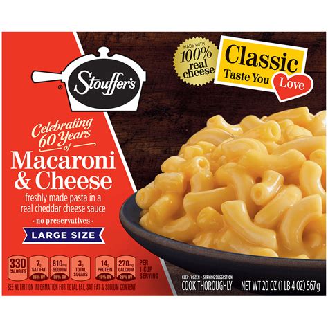 STOUFFER’S CLASSICS Macaroni & Cheese, Large Size Frozen Meal - Walmart.com - Walmart.com