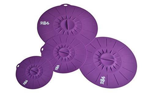 Premium Lily Pad Silicone Lid Pot Covers 4pc Set 284 LIVING TM Suction Lids Food Saver Container ...