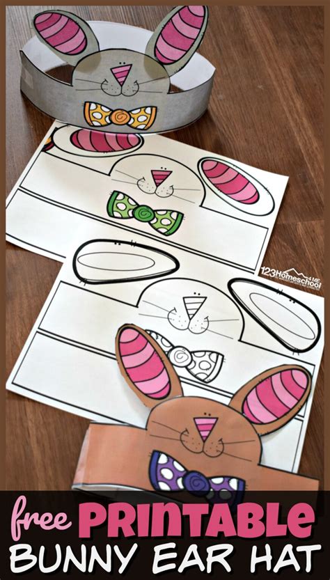 🐰 FREE Printable Bunny Ears Easter Hat Template