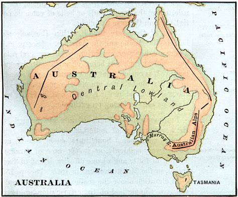 Central Lowlands Of Australia Map - United States Map