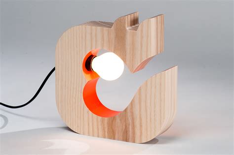 Fox wooden table lamp for RandomBold on Behance