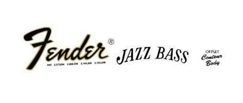 70s Fender Jazz Bass Logo WaterSlide Sticker - HMCustom Online Shop