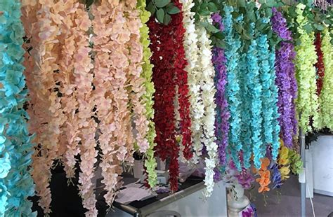 5pcs Artificial Silk Wisteria Home Garden Hanging Flowers - Etsy