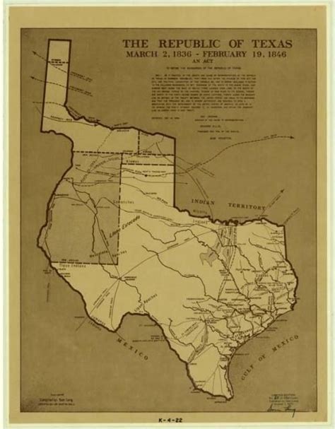 Republic Of Texas Map 1836 - Maping Resources