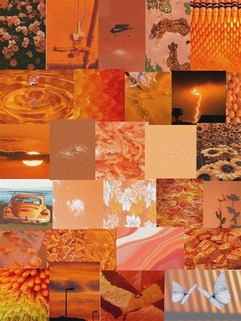 Orange Aesthetic Collage Wallpaper | Aesthetic collage, Orange aesthetic, Wallpaper