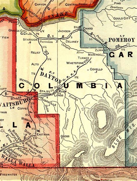 Columbia County, Washington: Maps and Gazetteers