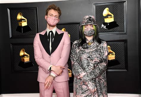 FINNEAS and Billie Eilish at the 2021 Grammy Awards | Grammys 2021: Stars Who Matched Face Masks ...