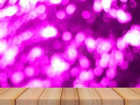 Wood Table Top on Bokeh Light Abstract Background Can Be Used for ...