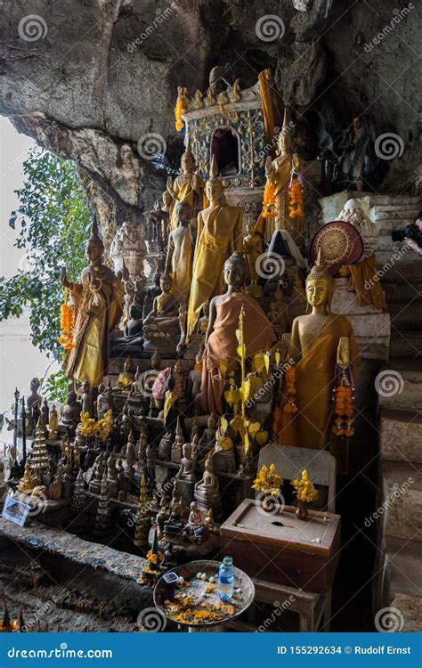 Hundreds of Buddha Statues Inside Pak Ou Caves, Luang Prabang in Laos Stock Photo - Image of ...