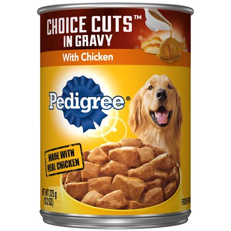 PEDIGREE CHOICE CUTS in Gravy With Chicken Adult Canned Wet Dog Food, 13.2 oz. Can - Walmart.com