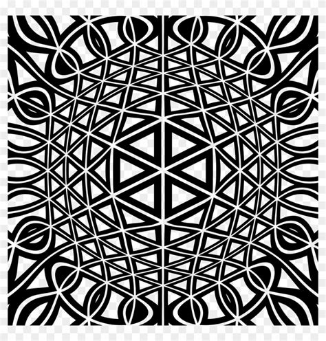 Graphic Black And White Geometric Transparent Black - Geometric Design ...