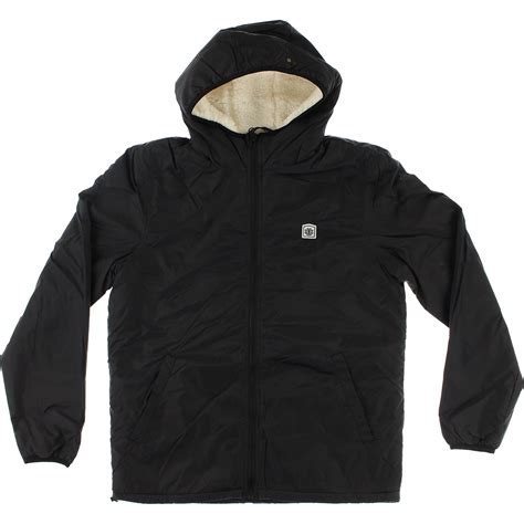 Element Skateboards - Element Skateboards Elkins Alder Sherpa Jacket Flint Black Men's Jacket ...