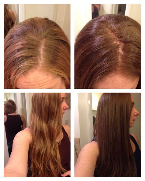 Before and after Clairol Natural Instincts Light Brown Suede 13 | Light ...