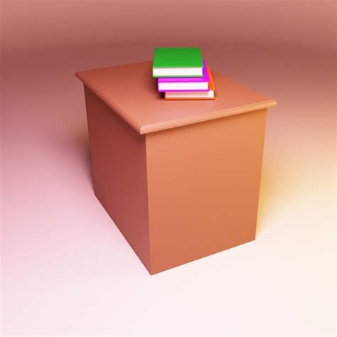 Free a bedside table with books 3D - TurboSquid 1929268