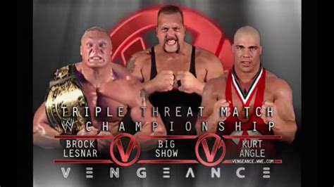 Vengeance 2003 Brock Lesnar Vs Big Show Vs Kurt Angle - 1920x1080 ...