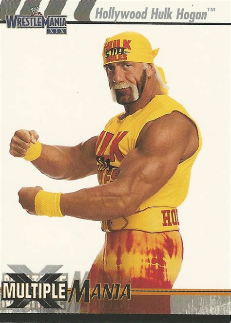 WWE Fleer Wrestlemania XIX Trading Cards 2003 Hulk Hogan No.78 ...