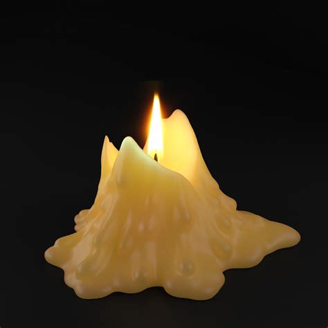 Melted candle 3D model - TurboSquid 1474643