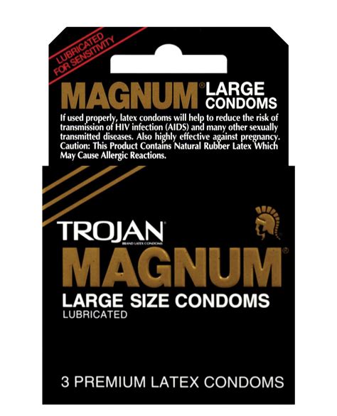 Trojan Magnum Condoms - Box of 3 by Paradise marketing | Cupid's Lingerie