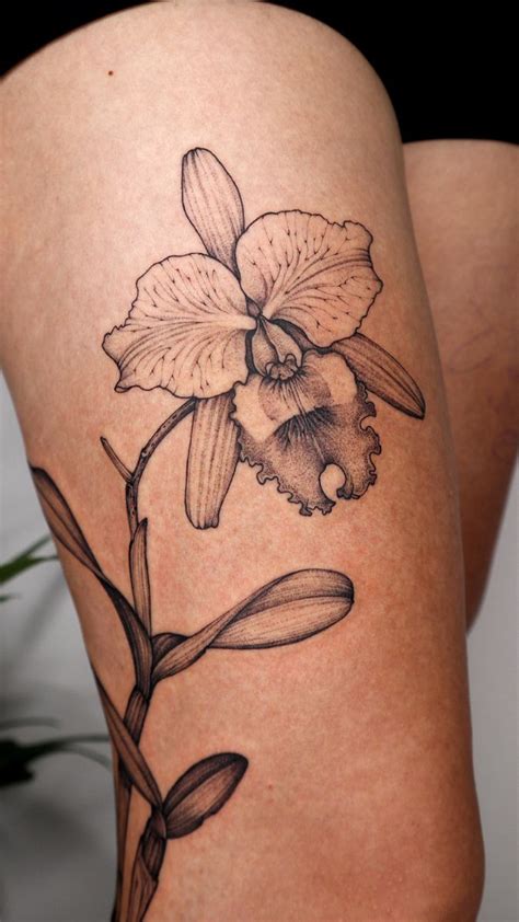 Cattleya orchid tattoo | Orchid tattoo, Sleeve tattoos, Botanical tattoo