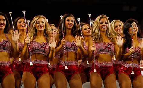 Alabama Crimson Tide cheerleaders perform during the 2016 College Football Playoff National ...