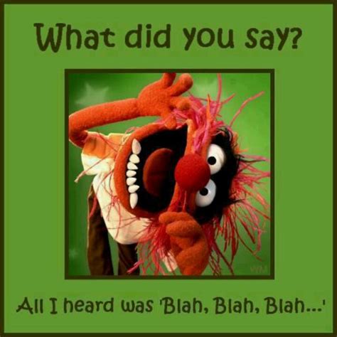 Blab blab blah | Fun quotes funny, Muppets, Funny quotes