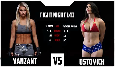 Paige VanZant vs Rachael Ostovich fight card by DComp on DeviantArt