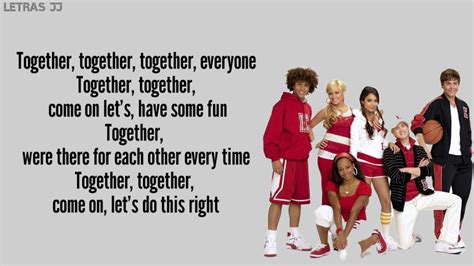 We're all in this together-high school musical(Lyrics) - YouTube