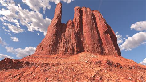 Monument Valley Mitten Buttes Rock Formation 3D Model $79 - .3ds .blend ...