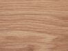 Table de salle à manger bois clair et noir 150 x 90 cm LENISTER ...