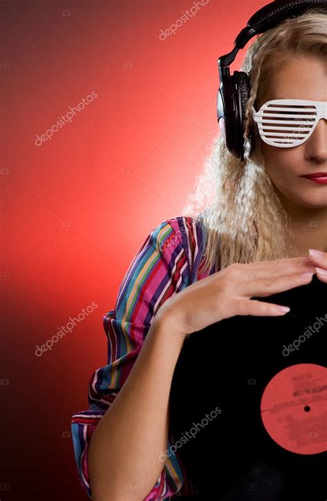 Stylish female DJ — Stock Photo © nejron #2086204