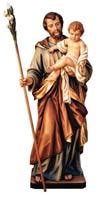 St. Joseph & Child Statue, Item #10261, 48" or 60", Wood - McKay Church Goods