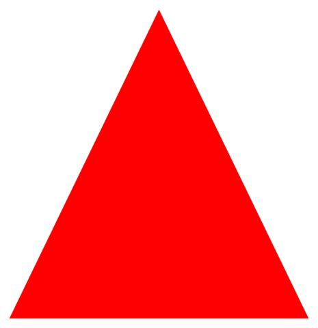 Upside Down Red Triangle
