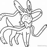 Sylveon Coloring Pages  Free Printable sketch template