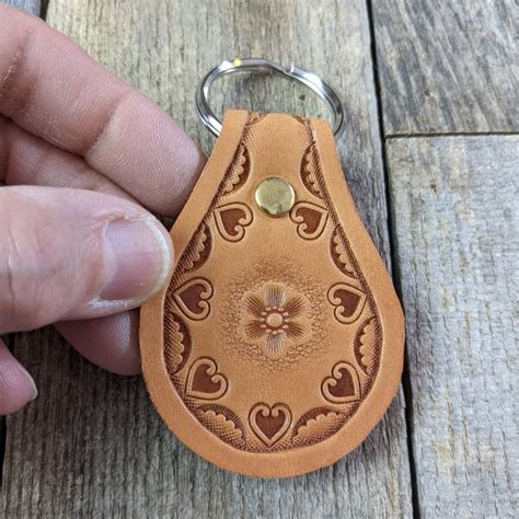 Leather Keyring - Etsy