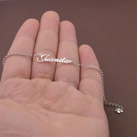 Silver Name Bracelet-nameplate Bracelet-women Name - Etsy