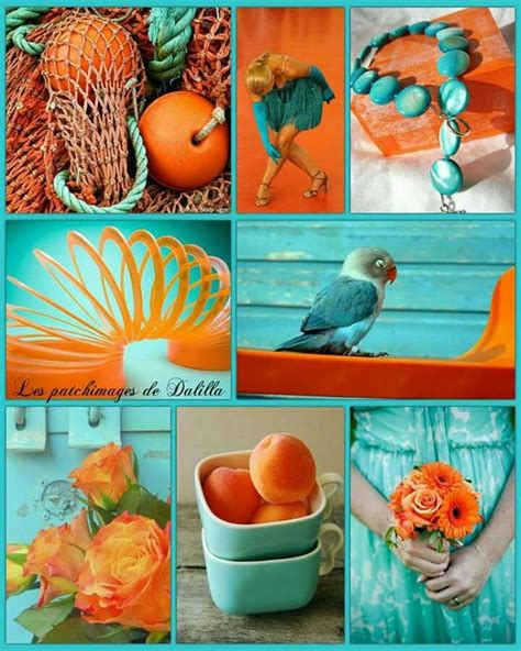 ☮ * ° ♥ ˚ℒℴѵℯ cjf | Turquoise paint colors, Orange and turquoise, Paint color schemes