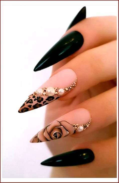 black nail designs with rhinestones | Nails design with rhinestones ...