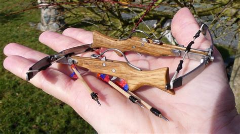 How to make a Mini Crossbow Scale 1:10 smallest shooting | Crossbow, Small crossbow, Diy crossbow