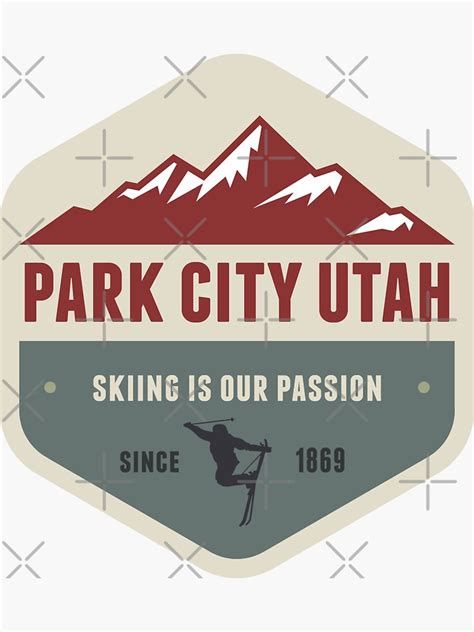 "PARK CITY UTAH SKIING IS OUR PASSION SKI STICKER" Sticker for Sale by ...