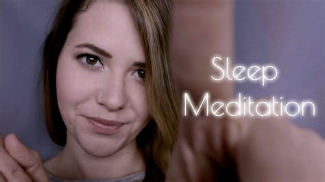 ASMR Sleep Meditation ♡ Whispering Positive Affirmations while Touching your Face - YouTube