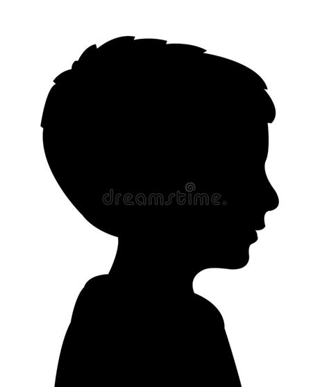 A Boy Head Black Color Silhouette Vector Stock Vector - Illustration of ...