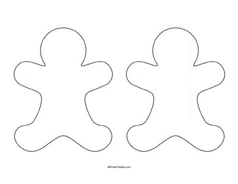 Gingerbread Man Outline Template – Free Printable