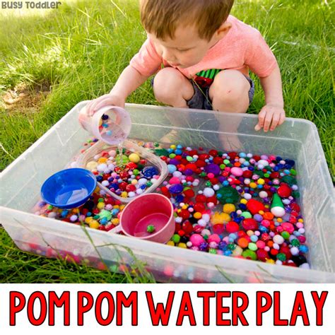 Pom Pom Water Play - Busy Toddler | Sensory activities toddlers, Busy ...