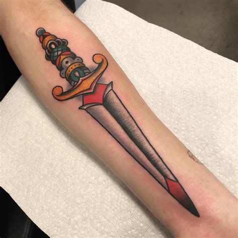 Traditional Dagger Tattoo